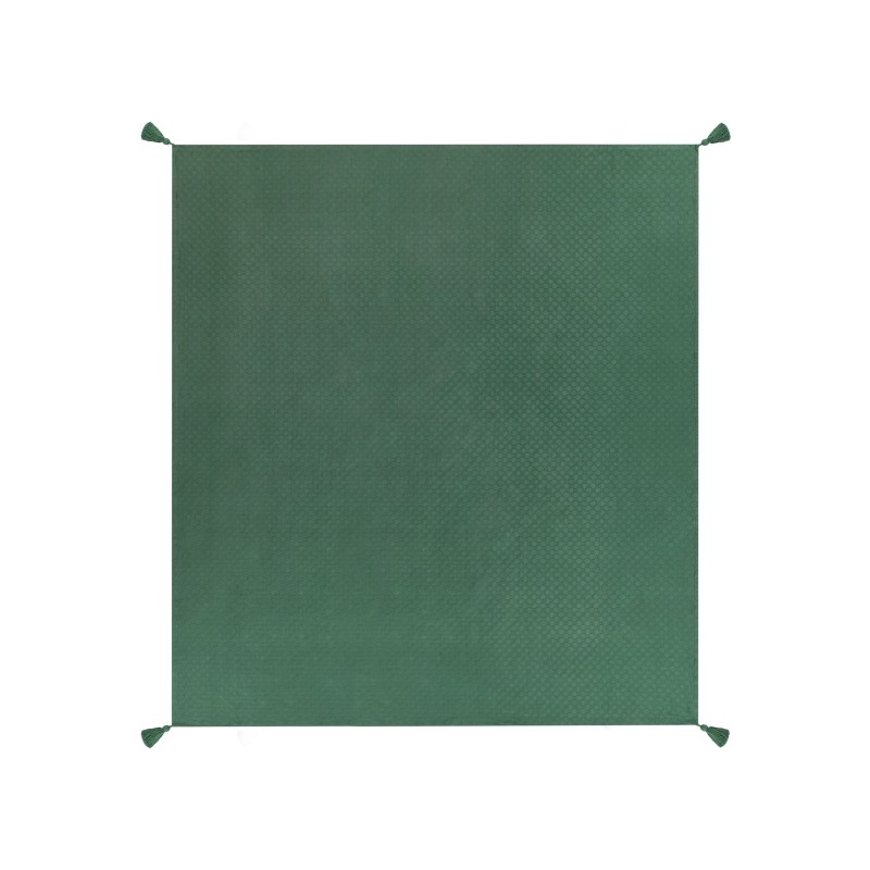 Narzuta na łóżko LINDULA Bawełna 200 x 220 cm Zielony Narzuta na łóżko LINDULA Bawełna 200 x 220 cm Zielony