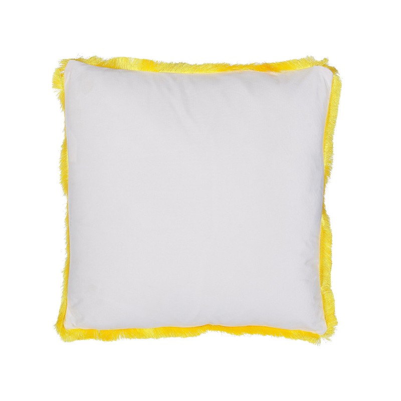 Zestaw 2 poduszek dekoracyjnych MANJU Welur 45 x 45 cm Żółty Wzór zwierzęcy Zestaw 2 poduszek dekoracyjnych MANJU Welur 45 x 45 cm Żółty Wzór zwierzęcy