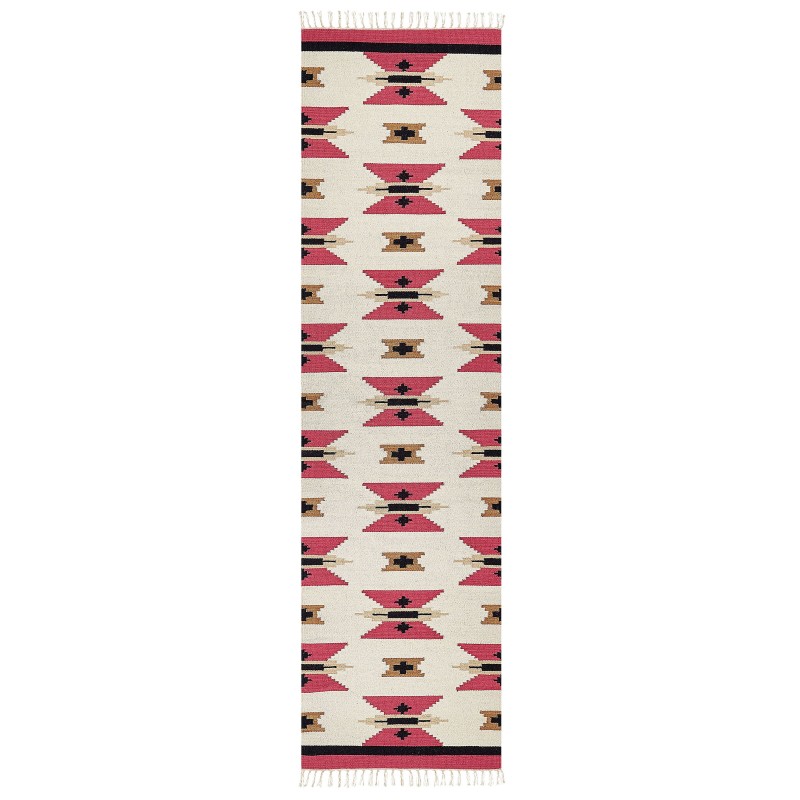 Dywan bawełniany kilim 80 x 300 cm wielokolorowy GARNI Dywan bawełniany kilim 80 x 300 cm wielokolorowy GARNI