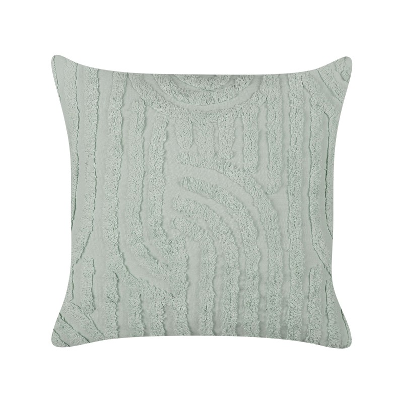 Zestaw 2 poduszek dekoracyjnych TELLIMA Bawełna 45 x 45 cm Miętowy Wzór geometryczny Zestaw 2 poduszek dekoracyjnych TELLIMA Bawełna 45 x 45 cm Miętowy Wzór geometryczny