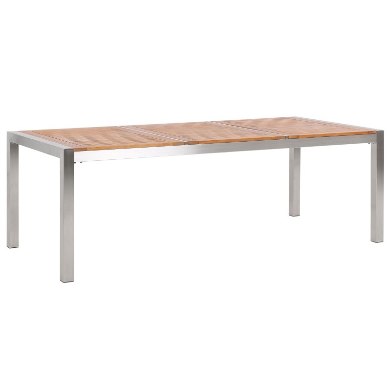 Stół ogrodowy GROSSETO 220 cm 100 cm Drewno eukaliptusowe Brązowy Stół ogrodowy GROSSETO 220 cm 100 cm Drewno eukaliptusowe Brązowy