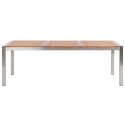 Stół ogrodowy GROSSETO 220 cm 100 cm Drewno eukaliptusowe Brązowy Stół ogrodowy GROSSETO 220 cm 100 cm Drewno eukaliptusowe Brązowy