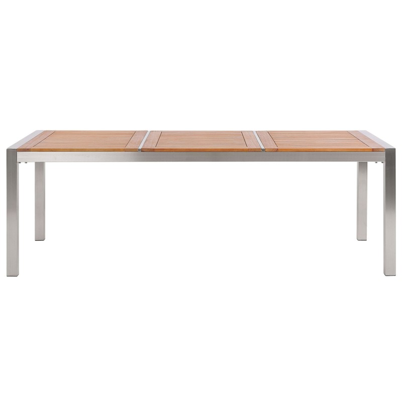 Stół ogrodowy GROSSETO 220 cm 100 cm Drewno eukaliptusowe Brązowy Stół ogrodowy GROSSETO 220 cm 100 cm Drewno eukaliptusowe Brązowy