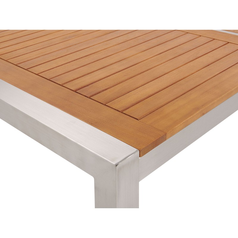 Stół ogrodowy GROSSETO 220 cm 100 cm Drewno eukaliptusowe Brązowy Stół ogrodowy GROSSETO 220 cm 100 cm Drewno eukaliptusowe Brązowy