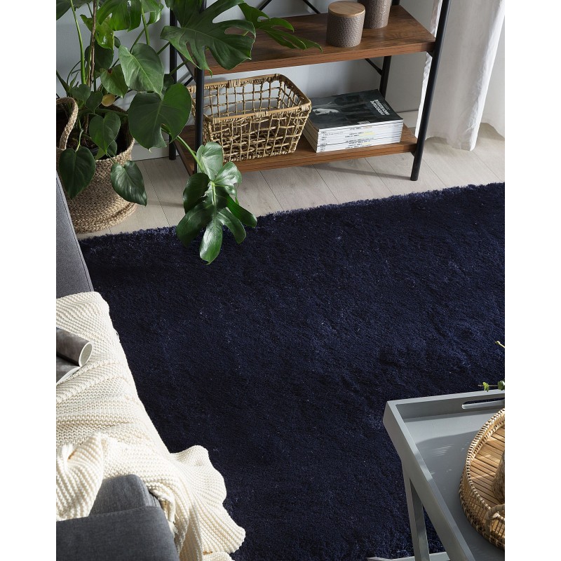 Dywan shaggy 160 x 230 cm niebieski EVREN Dywan shaggy 160 x 230 cm niebieski EVREN