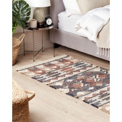 Dywan z juty 80 x 150 cm wielokolorowy KALFA Dywan z juty 80 x 150 cm wielokolorowy KALFA