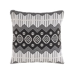 Zestaw 2 poduszek dekoracyjnych CARDAK Bawełna 45 x 45 cm Czarny/ biały Wzór geometryczny Zestaw 2 poduszek dekoracyjnych CARDAK Bawełna 45 x 45 cm Czarny/ biały Wzór geometryczny