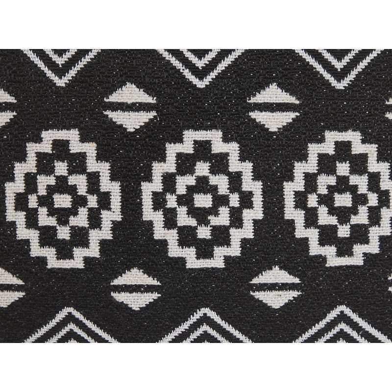 Zestaw 2 poduszek dekoracyjnych CARDAK Bawełna 45 x 45 cm Czarny/ biały Wzór geometryczny Zestaw 2 poduszek dekoracyjnych CARDAK Bawełna 45 x 45 cm Czarny/ biały Wzór geometryczny
