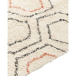 Dywan bawełniany 80 x 150 cm beżowo-pomarańczowy HAJIPUR Dywan bawełniany 80 x 150 cm beżowo-pomarańczowy HAJIPUR