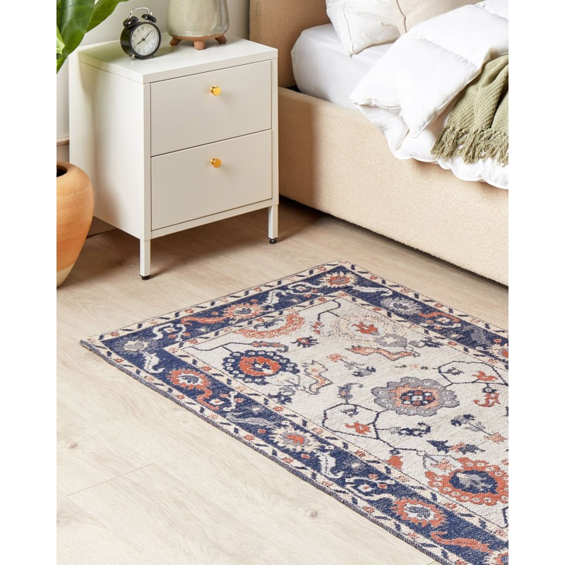 Dywan bawełniany 80 x 150 cm wielokolorowy KABTA Dywan bawełniany 80 x 150 cm wielokolorowy KABTA