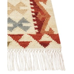 Dywan wełniany kilim 200 x 300 cm wielokolorowy OSHAKAN Dywan wełniany kilim 200 x 300 cm wielokolorowy OSHAKAN