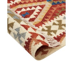 Dywan wełniany kilim 200 x 300 cm wielokolorowy OSHAKAN Dywan wełniany kilim 200 x 300 cm wielokolorowy OSHAKAN