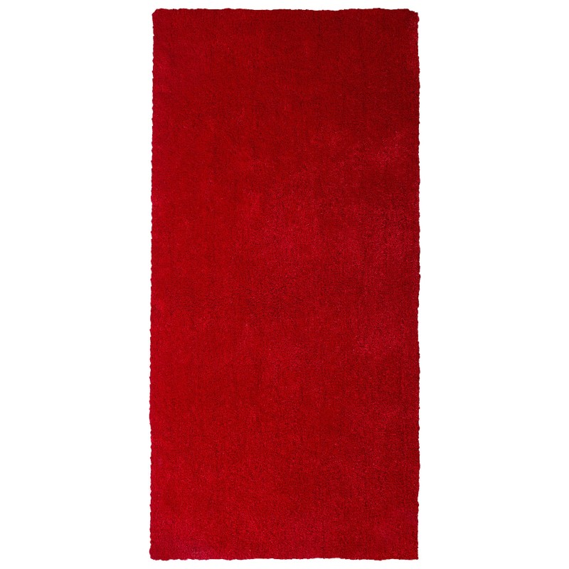 Dywan shaggy 80 x 150 cm czerwony DEMRE Dywan shaggy 80 x 150 cm czerwony DEMRE