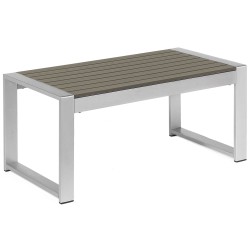 Stolik kawowy ogrodowy 90 x 50 cm ciemnoszary SALERNO Stolik kawowy ogrodowy 90 x 50 cm ciemnoszary SALERNO