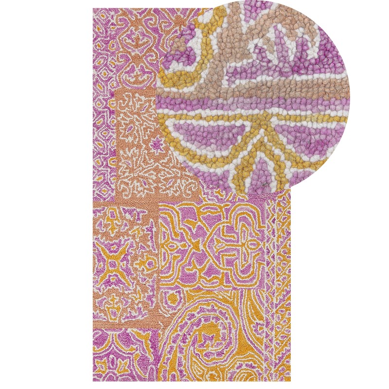 Dywan wełniany 80 x 150 cm wielokolorowy AVANOS Dywan wełniany 80 x 150 cm wielokolorowy AVANOS