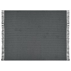 Narzuta na łóżko BERE Bawełna 150 x 200 cm Ciemnoszary Narzuta na łóżko BERE Bawełna 150 x 200 cm Ciemnoszary