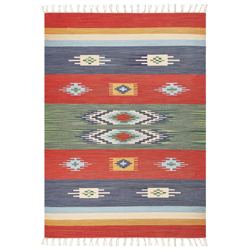 Dywan bawełniany kilim 200 x 300 cm wielokolorowy KAMARIS Dywan bawełniany kilim 200 x 300 cm wielokolorowy KAMARIS