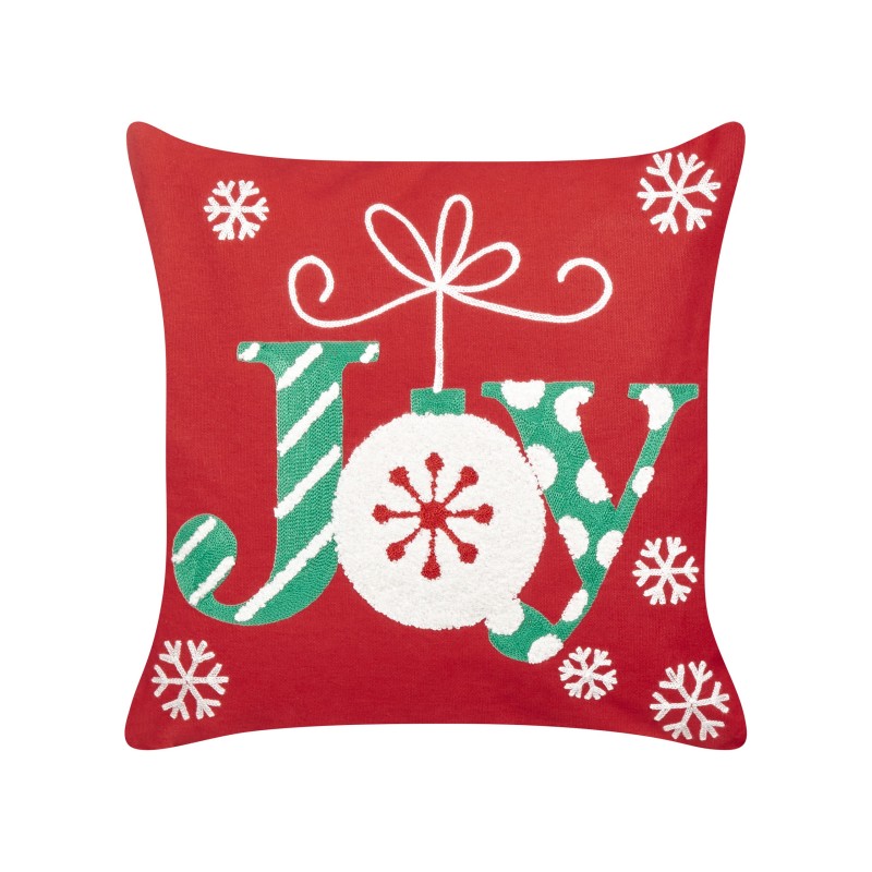 Zestaw 2 poduszek dekoracyjnych GINGERBREAD Bawełna 45 x 45 cm Czerwony Wzór świąteczny Zestaw 2 poduszek dekoracyjnych GINGERBREAD Bawełna 45 x 45 cm Czerwony Wzór świąteczny