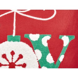 Zestaw 2 poduszek dekoracyjnych GINGERBREAD Bawełna 45 x 45 cm Czerwony Wzór świąteczny Zestaw 2 poduszek dekoracyjnych GINGERBREAD Bawełna 45 x 45 cm Czerwony Wzór świąteczny