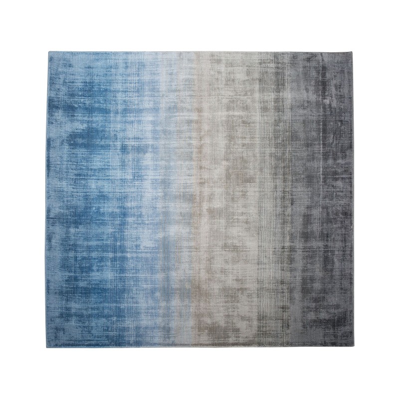 Dywan wiskozowy 200 x 200 cm niebiesko-szary ERCIS Dywan wiskozowy 200 x 200 cm niebiesko-szary ERCIS