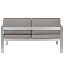 Sofa ogrodowa 2-osobowa ciemnoszara SALERNO Sofa ogrodowa 2-osobowa ciemnoszara SALERNO