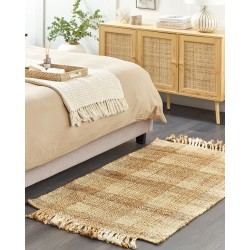 Dywan z juty 80 x 150 cm beżowy BERISSA Dywan z juty 80 x 150 cm beżowy BERISSA