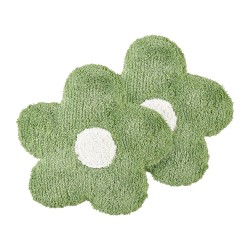 2 bawełniane poduszki dekoracyjne dla dzieci kwiaty 30 x 30 cm zielone SORREL