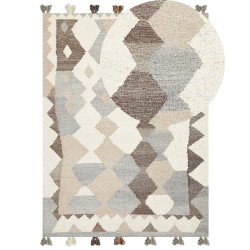 Dywan wełniany kilim 160 x 230 cm wielokolorowy ARALEZ