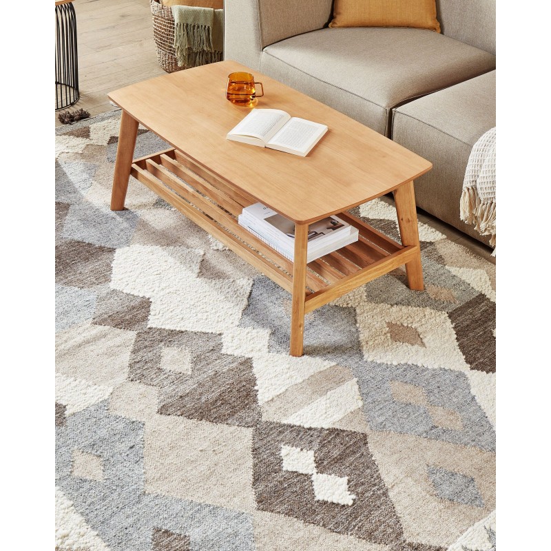 Dywan wełniany kilim 160 x 230 cm wielokolorowy ARALEZ Dywan wełniany kilim 160 x 230 cm wielokolorowy ARALEZ