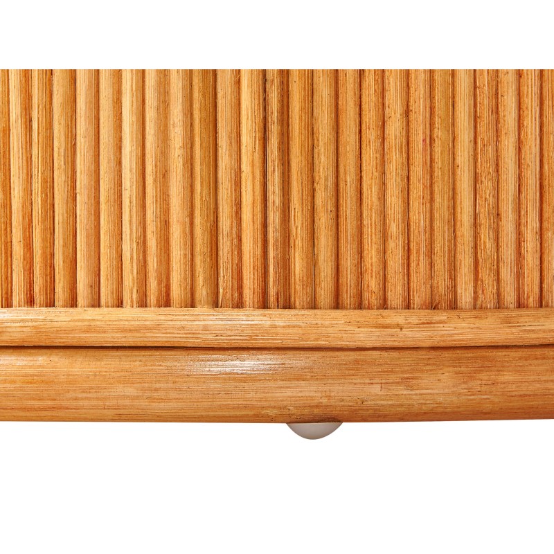 Stolik ogrodowy rattanowy 150 x 70 cm jasne drewno AIROLE Stolik ogrodowy rattanowy 150 x 70 cm jasne drewno AIROLE