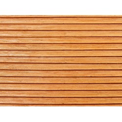 Stolik ogrodowy rattanowy 150 x 70 cm jasne drewno AIROLE Stolik ogrodowy rattanowy 150 x 70 cm jasne drewno AIROLE