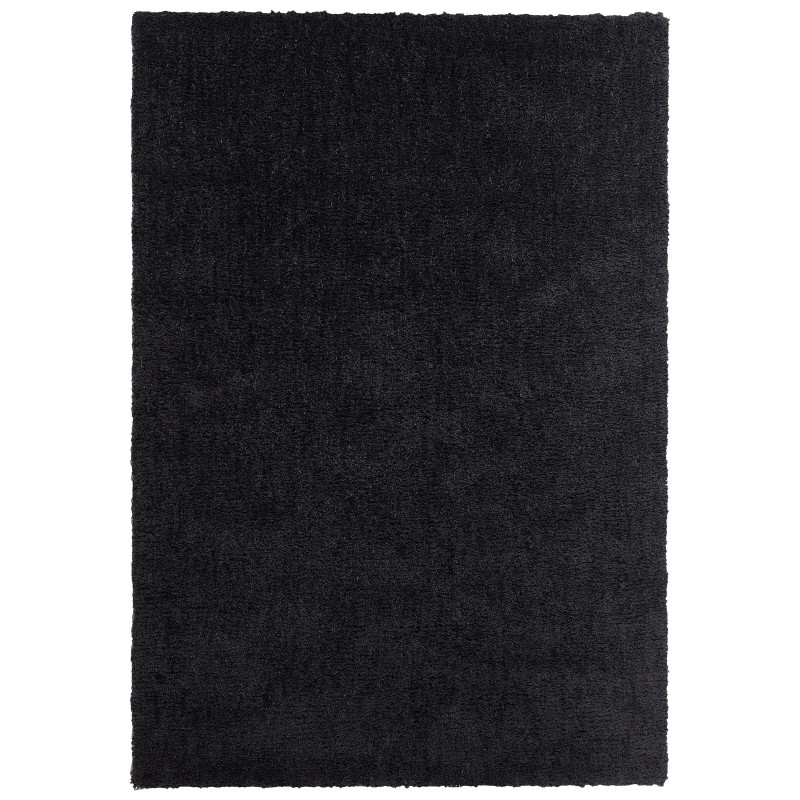 Dywan shaggy 160 x 230 cm czarny DEMRE Dywan shaggy 160 x 230 cm czarny DEMRE