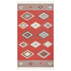 Dywan bawełniany kilim 80 x 150 cm wielokolorowy LORUT Dywan bawełniany kilim 80 x 150 cm wielokolorowy LORUT