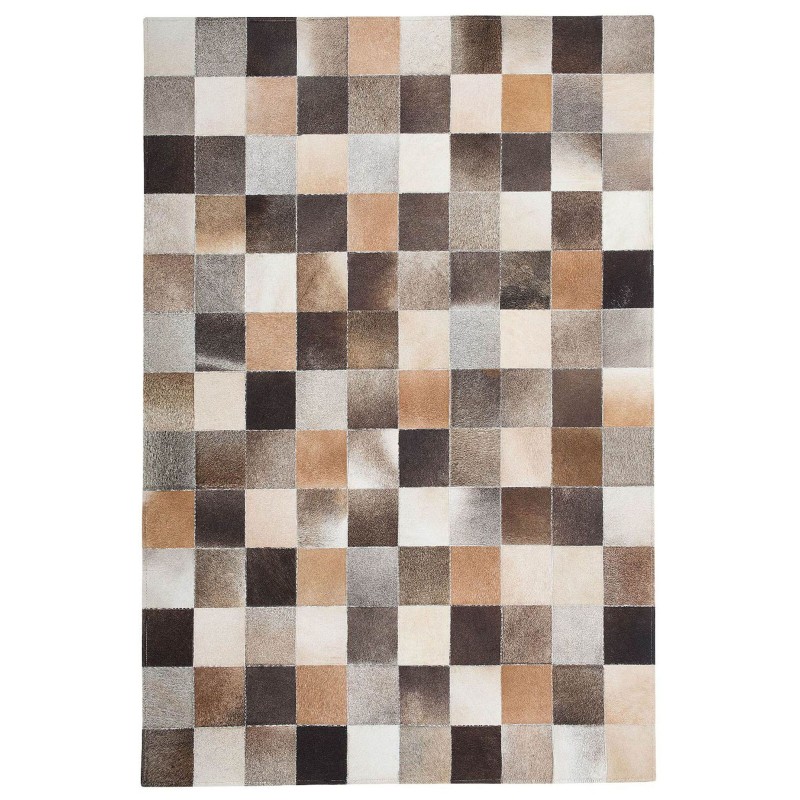 Dywan patchwork skórzany 200 x 300 cm wielokolorowy SOKE Dywan patchwork skórzany 200 x 300 cm wielokolorowy SOKE