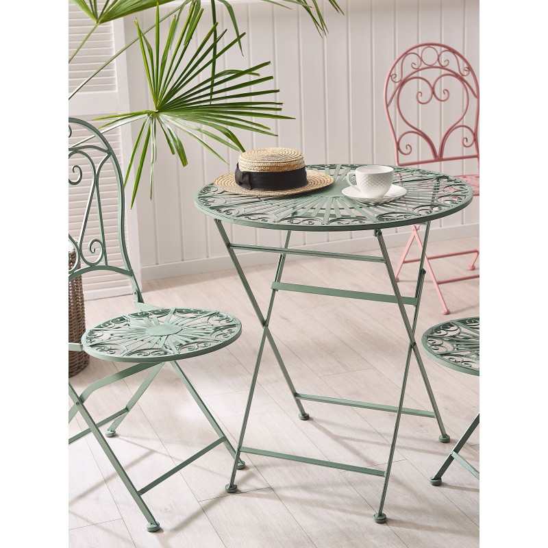 Stolik bistro TRENTO 70 cm 70 cm Metal Jasnozielony Stolik bistro TRENTO 70 cm 70 cm Metal Jasnozielony