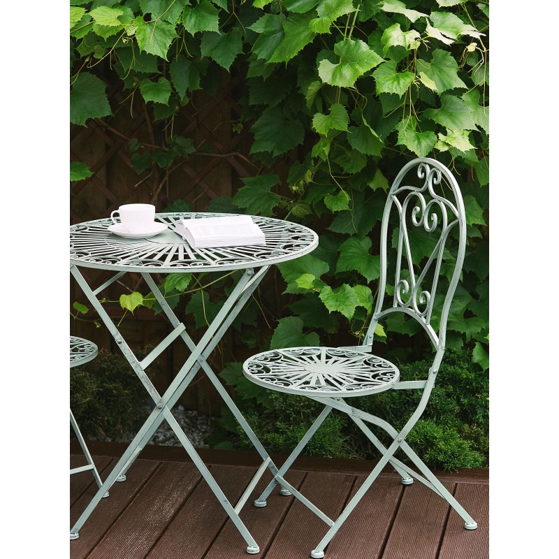 Stolik bistro TRENTO 70 cm 70 cm Metal Jasnozielony Stolik bistro TRENTO 70 cm 70 cm Metal Jasnozielony
