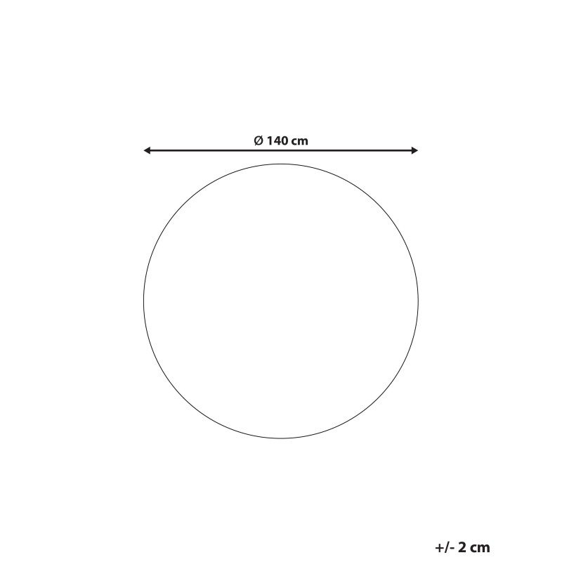 Dywan okrągły bawełniany ø 140 cm beżowy DURG Dywan okrągły bawełniany ø 140 cm beżowy DURG