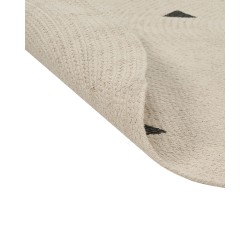 Dywan okrągły bawełniany ø 140 cm beżowy DURG Dywan okrągły bawełniany ø 140 cm beżowy DURG
