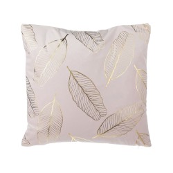 Zestaw 2 poduszek dekoracyjnych FREESIA Welur 45 x 45 cm Różowy Wzór roślinny Zestaw 2 poduszek dekoracyjnych FREESIA Welur 45 x 45 cm Różowy Wzór roślinny