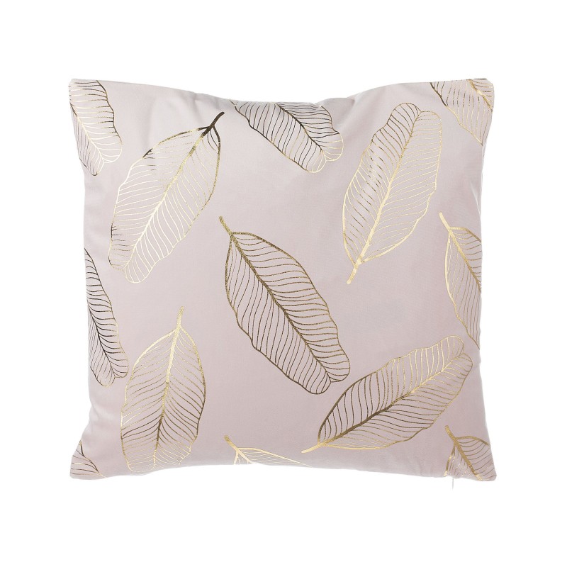 Zestaw 2 poduszek dekoracyjnych FREESIA Welur 45 x 45 cm Różowy Wzór roślinny Zestaw 2 poduszek dekoracyjnych FREESIA Welur 45 x 45 cm Różowy Wzór roślinny
