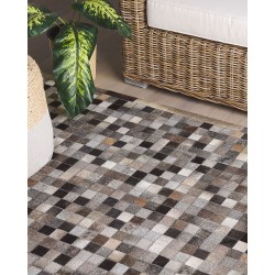 Dywan patchwork skórzany 160 x 230 cm wielokolorowy ARMUTLU Dywan patchwork skórzany 160 x 230 cm wielokolorowy ARMUTLU