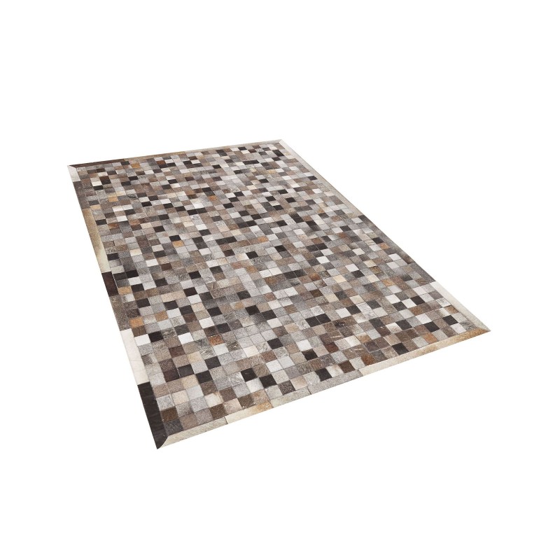 Dywan patchwork skórzany 160 x 230 cm wielokolorowy ARMUTLU Dywan patchwork skórzany 160 x 230 cm wielokolorowy ARMUTLU
