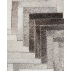 Dywan skórzany 140 x 200 cm szaro-beżowy ARSUZ Dywan skórzany 140 x 200 cm szaro-beżowy ARSUZ