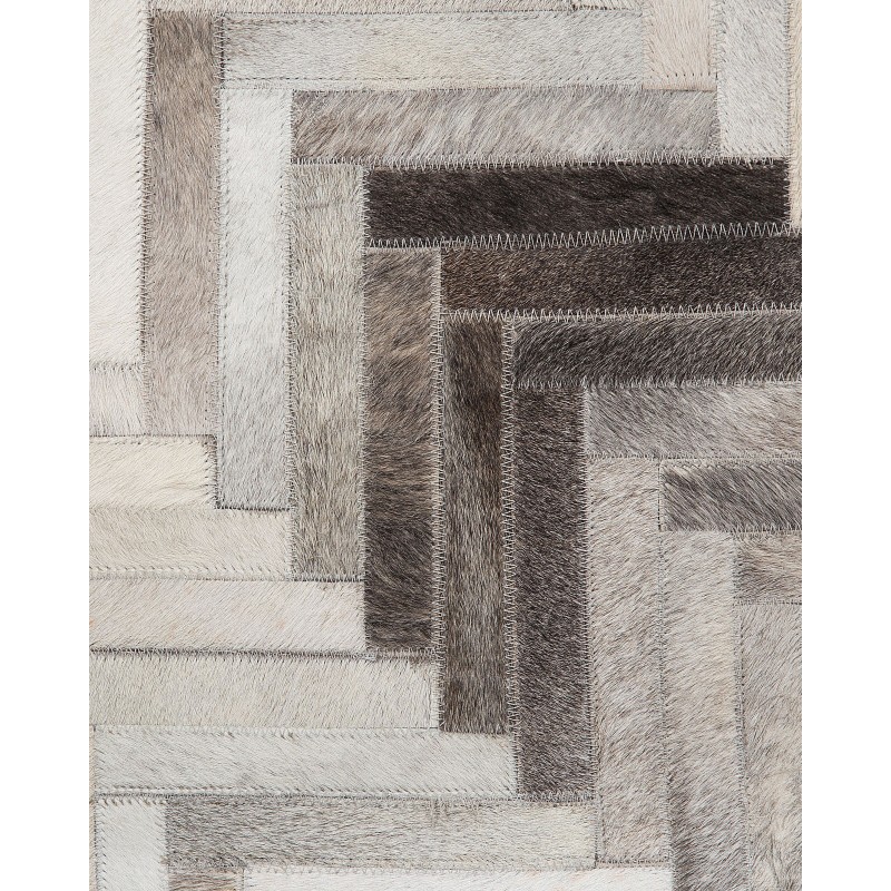 Dywan skórzany 140 x 200 cm szaro-beżowy ARSUZ Dywan skórzany 140 x 200 cm szaro-beżowy ARSUZ