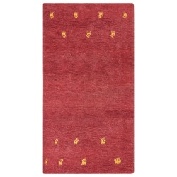 Dywan wełniany gabbeh 80 x 150 cm czerwony YARALI Dywan wełniany gabbeh 80 x 150 cm czerwony YARALI