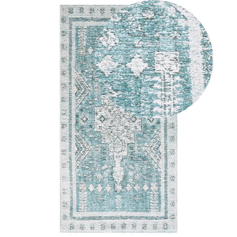 Dywan bawełniany 80 x 150 cm miętowy FULLA Dywan bawełniany 80 x 150 cm miętowy FULLA