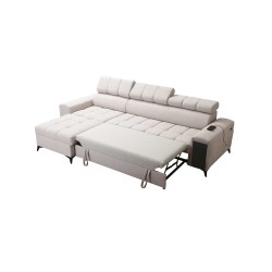 Sofá esquinero Venna I mini con función de cama y puerto USB en tela Plusz, Avra 14. Sofá esquinero Venna I mini con función de cama y puerto USB en tela Plusz, Avra 14.