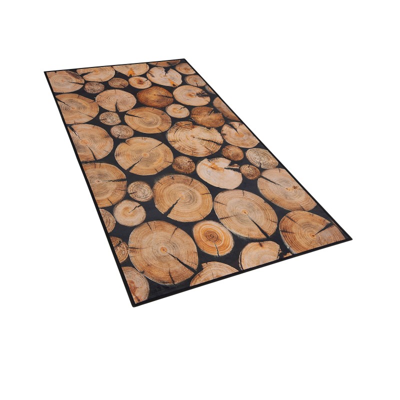 Dywan 80 x 150 cm motyw drewna KARDERE Dywan 80 x 150 cm motyw drewna KARDERE