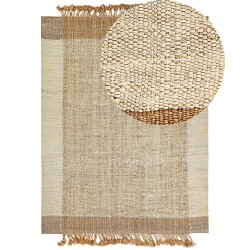 Dywan z juty 160 x 230 cm beżowy DEDEMLI Dywan z juty 160 x 230 cm beżowy DEDEMLI