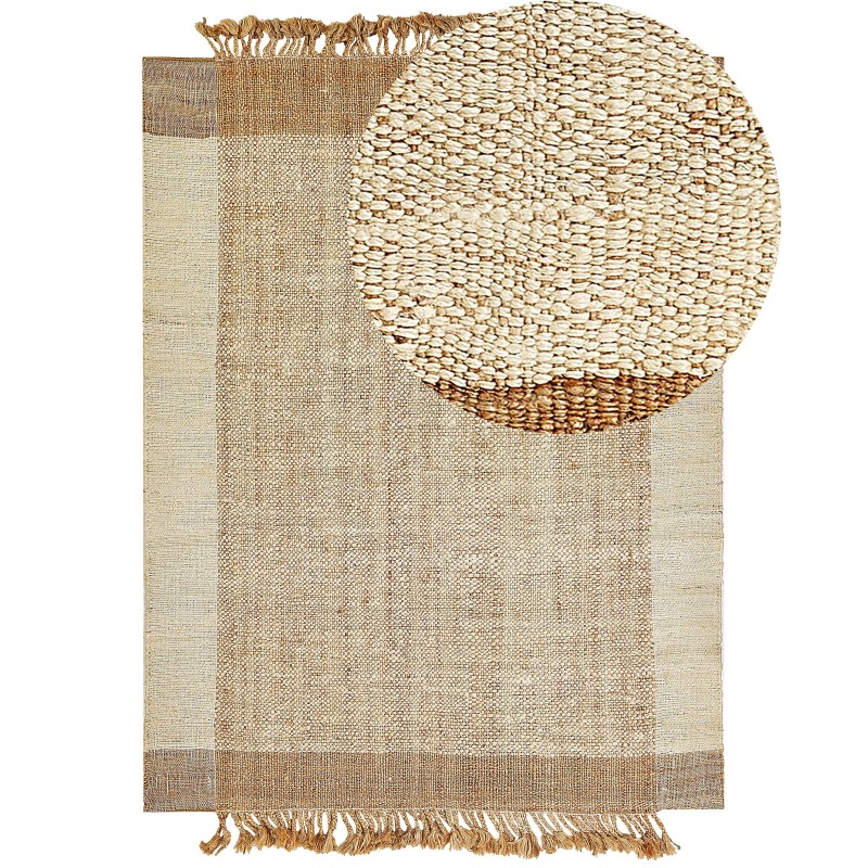 Dywan z juty 160 x 230 cm beżowy DEDEMLI Dywan z juty 160 x 230 cm beżowy DEDEMLI